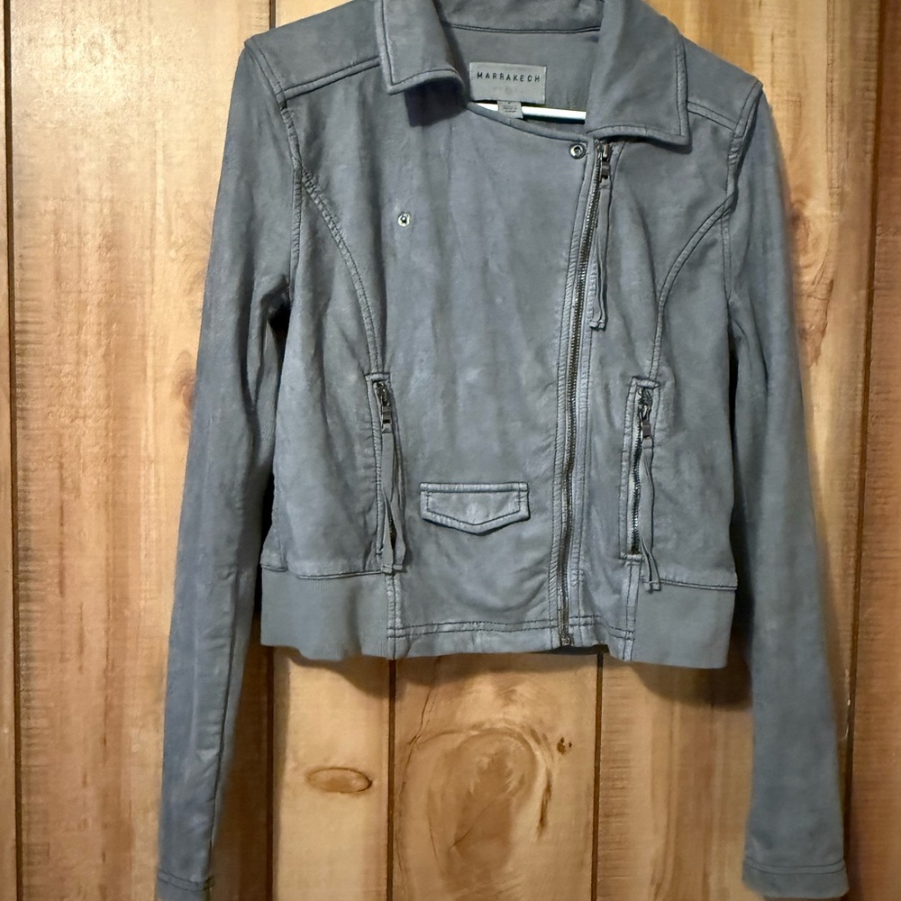 Marrakech Moto Jacket Grey $158 Retail - Picture 2 of 10